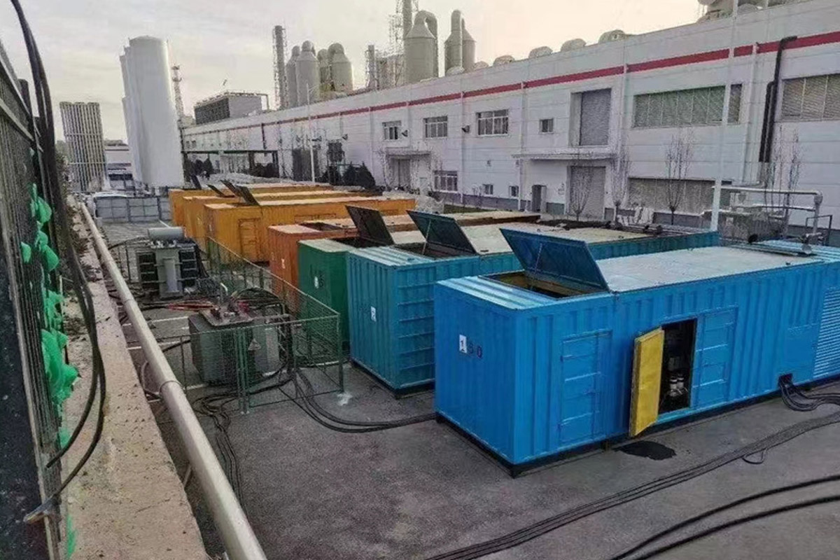 陈场镇发电机租赁施工现场